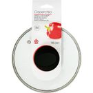 Tapa de Vidrio 18 cm Borde Acero Inox