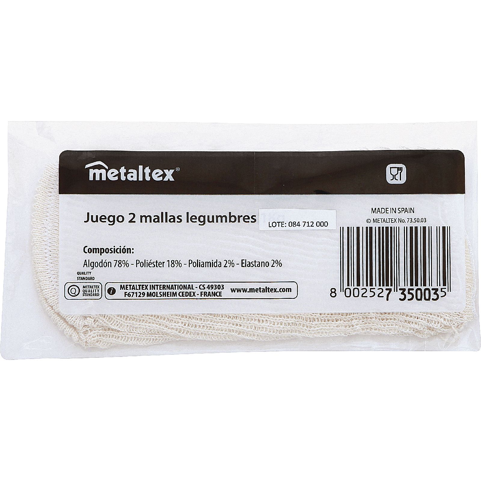 Juego Dos Mallas para Legumbres 1Kg