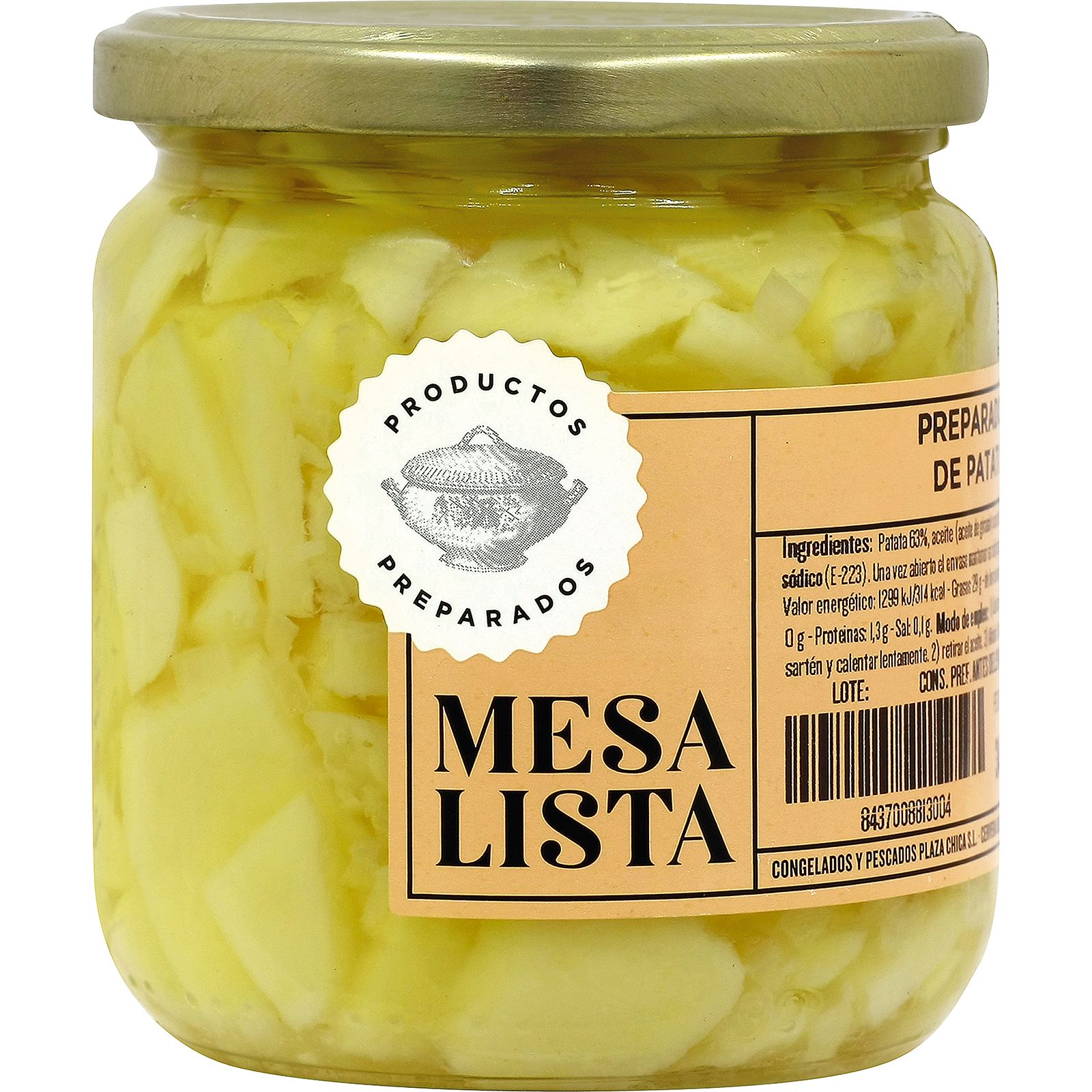 Preparado de Tortilla de Patata con Cebolla Frasc