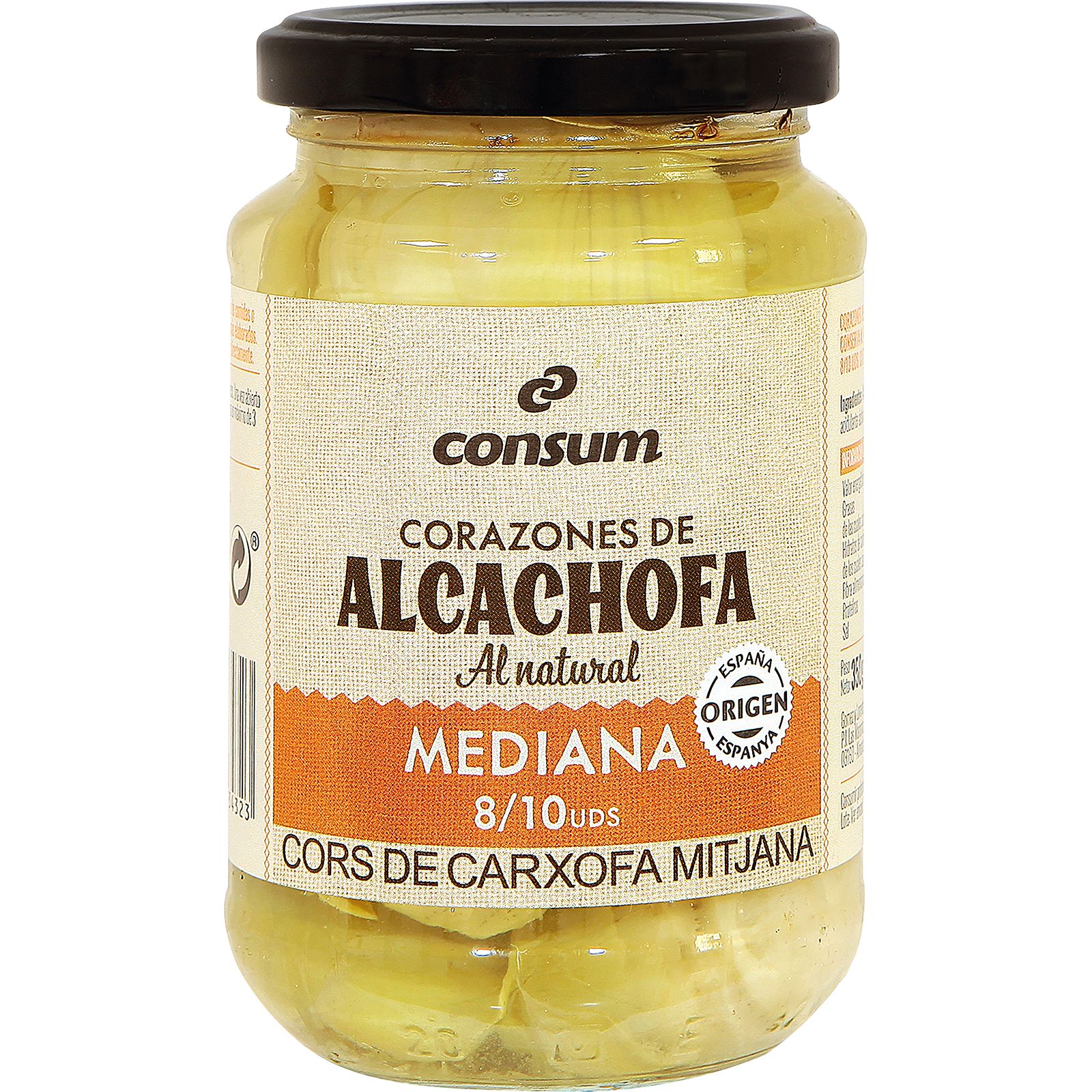 Corazones de Alcachofa Mediana 8/10 Frasco