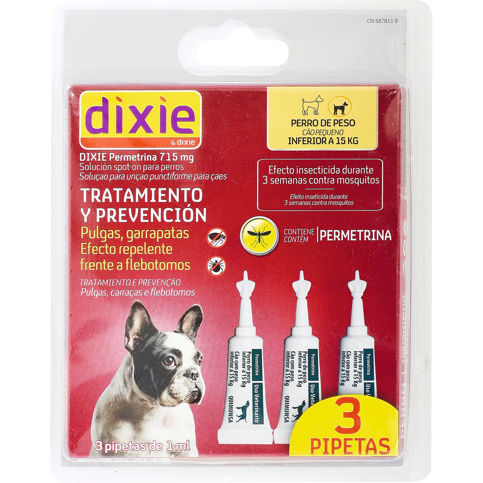 Pipeta Permetrin Perro Pequeño