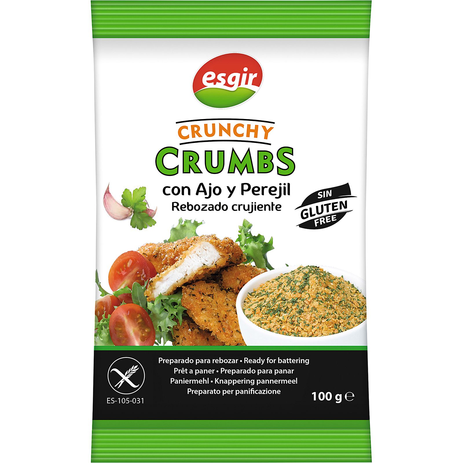 Pan Rallado Ajo/Perejil Crunchy Sin Gluten