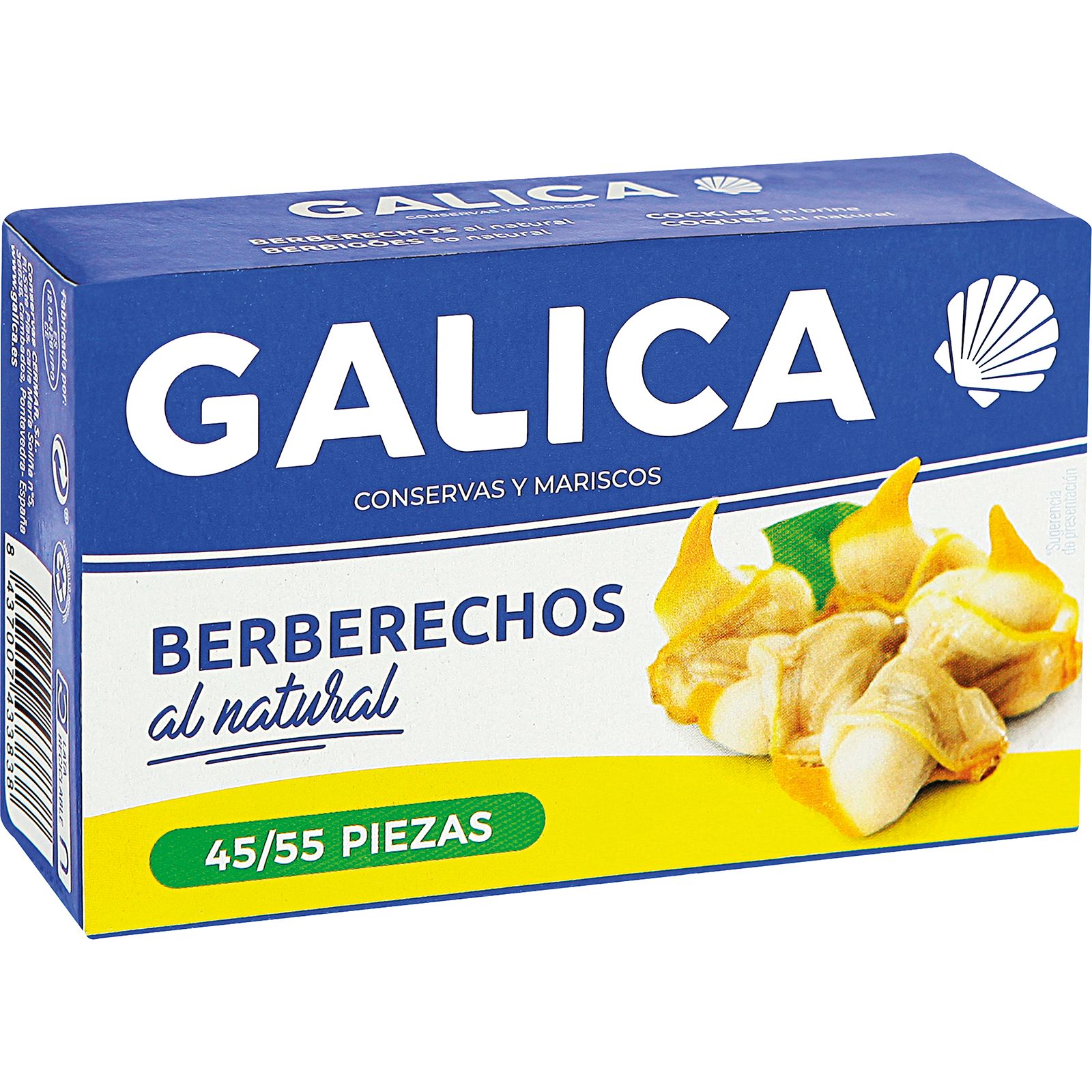 Berberechos al Natural Lata 45/55