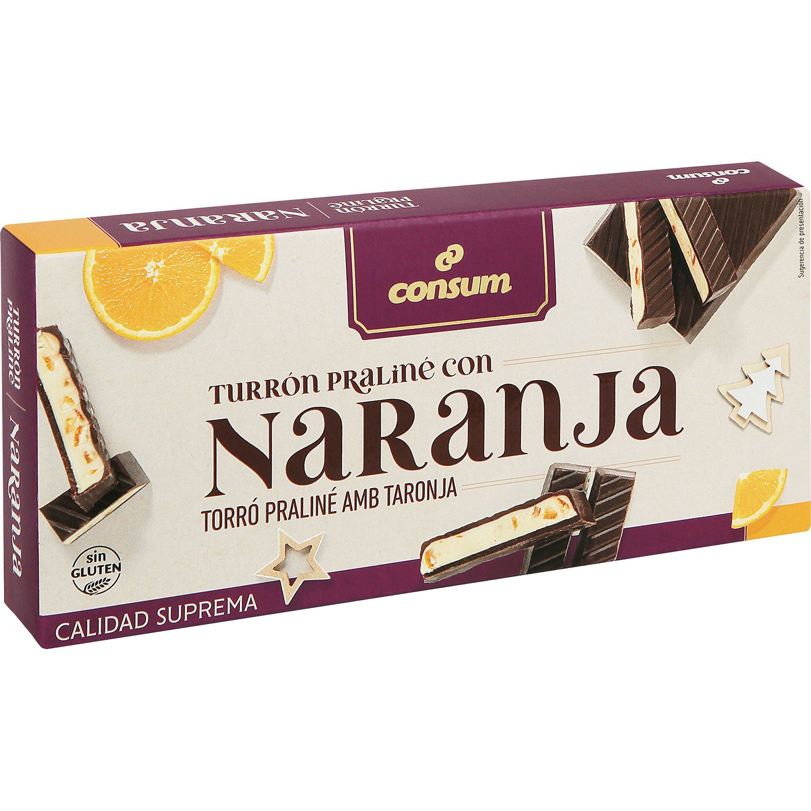 Turrón Praliné Naranja