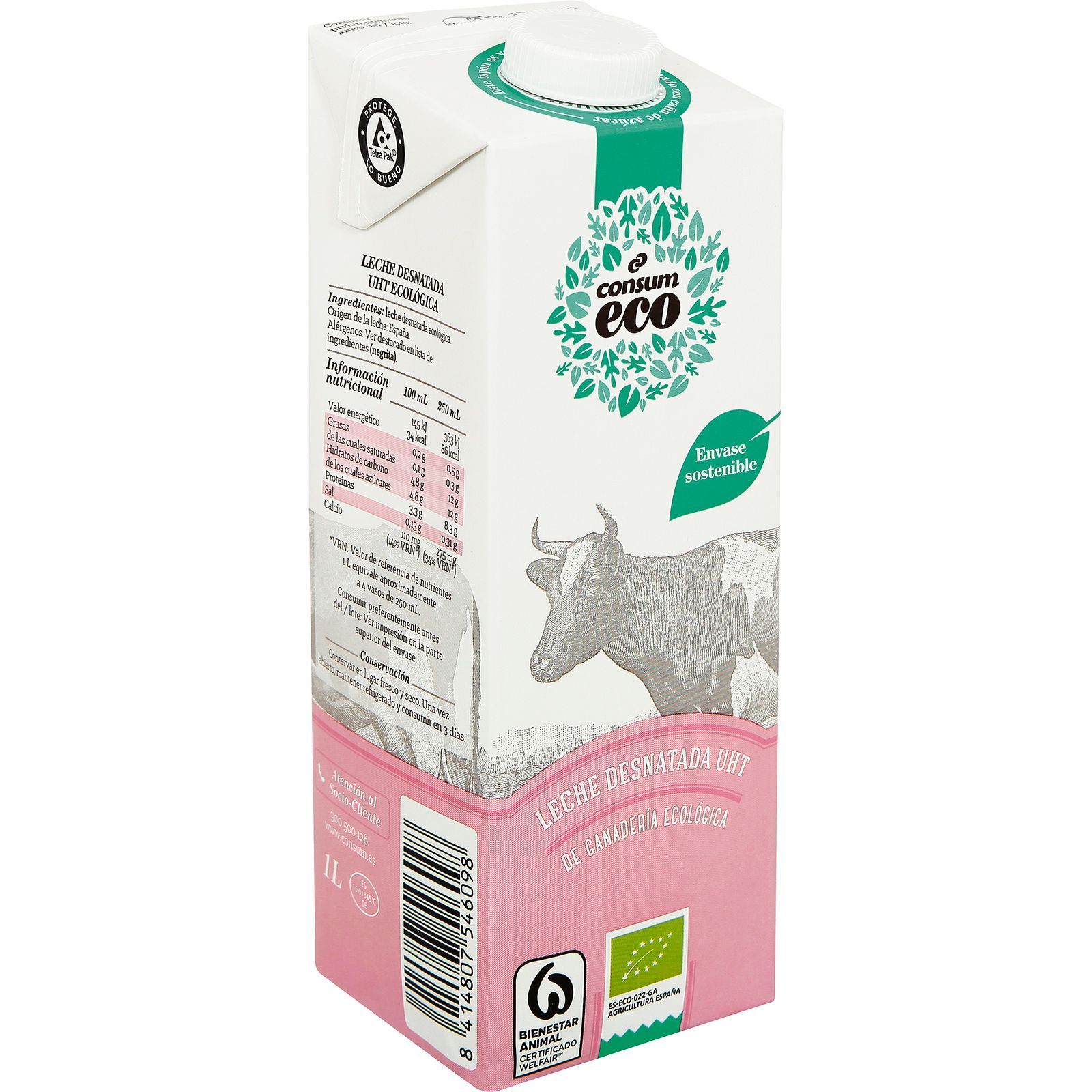 Leche Desnatada Ecológica