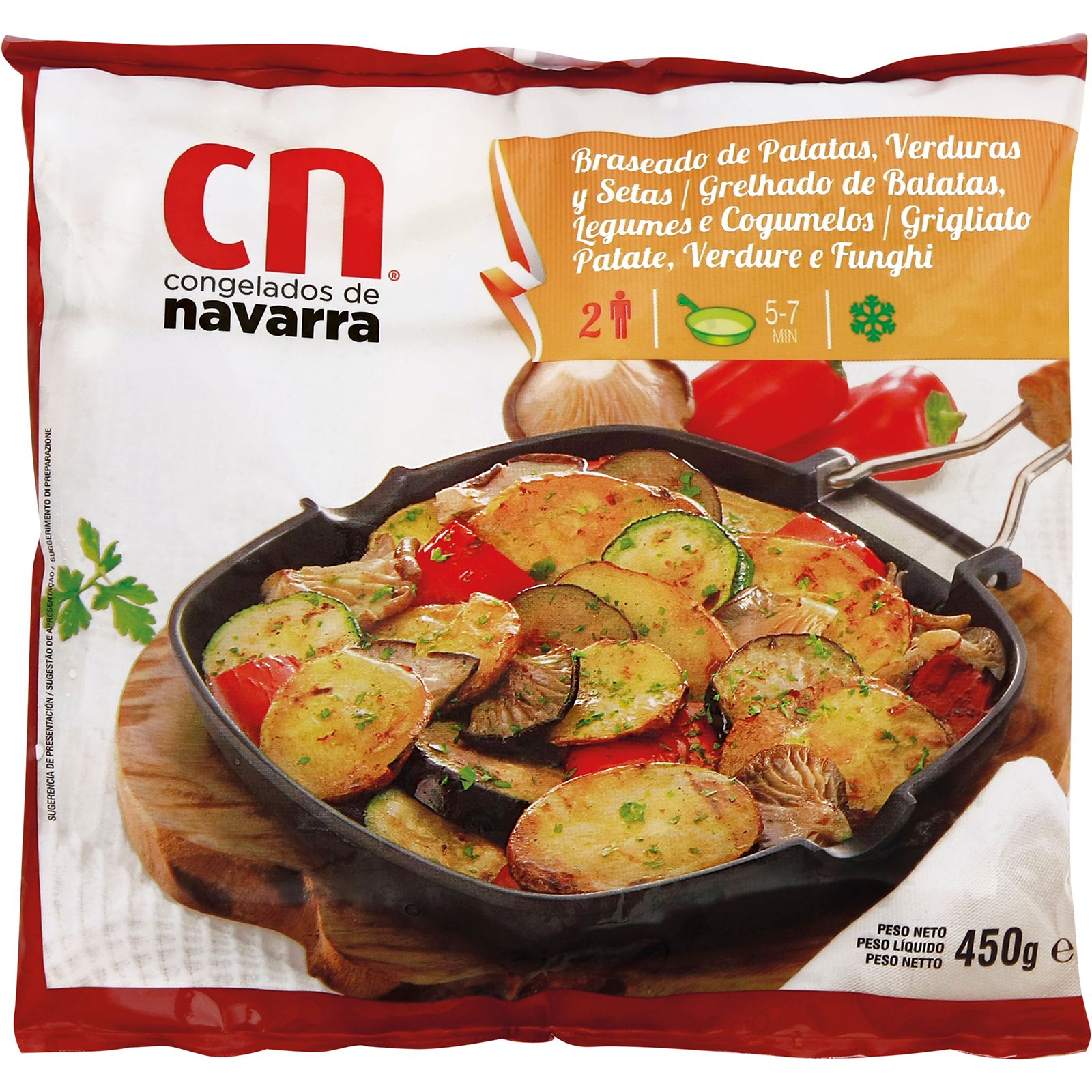 Braseado de Verdura Patata y Setas