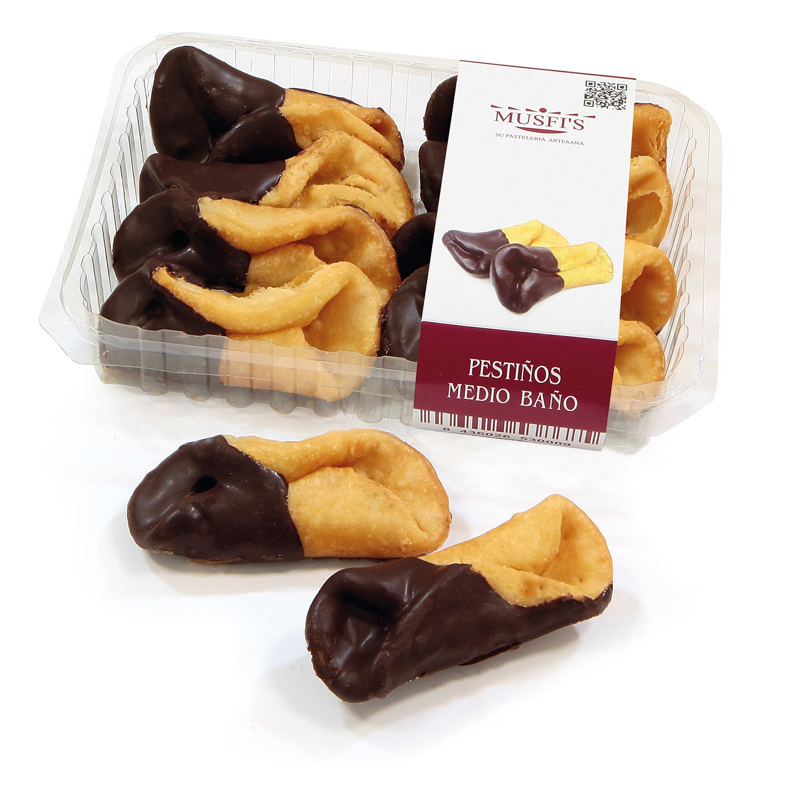 Pestiños de Azúcar Medio Baño Chocolate