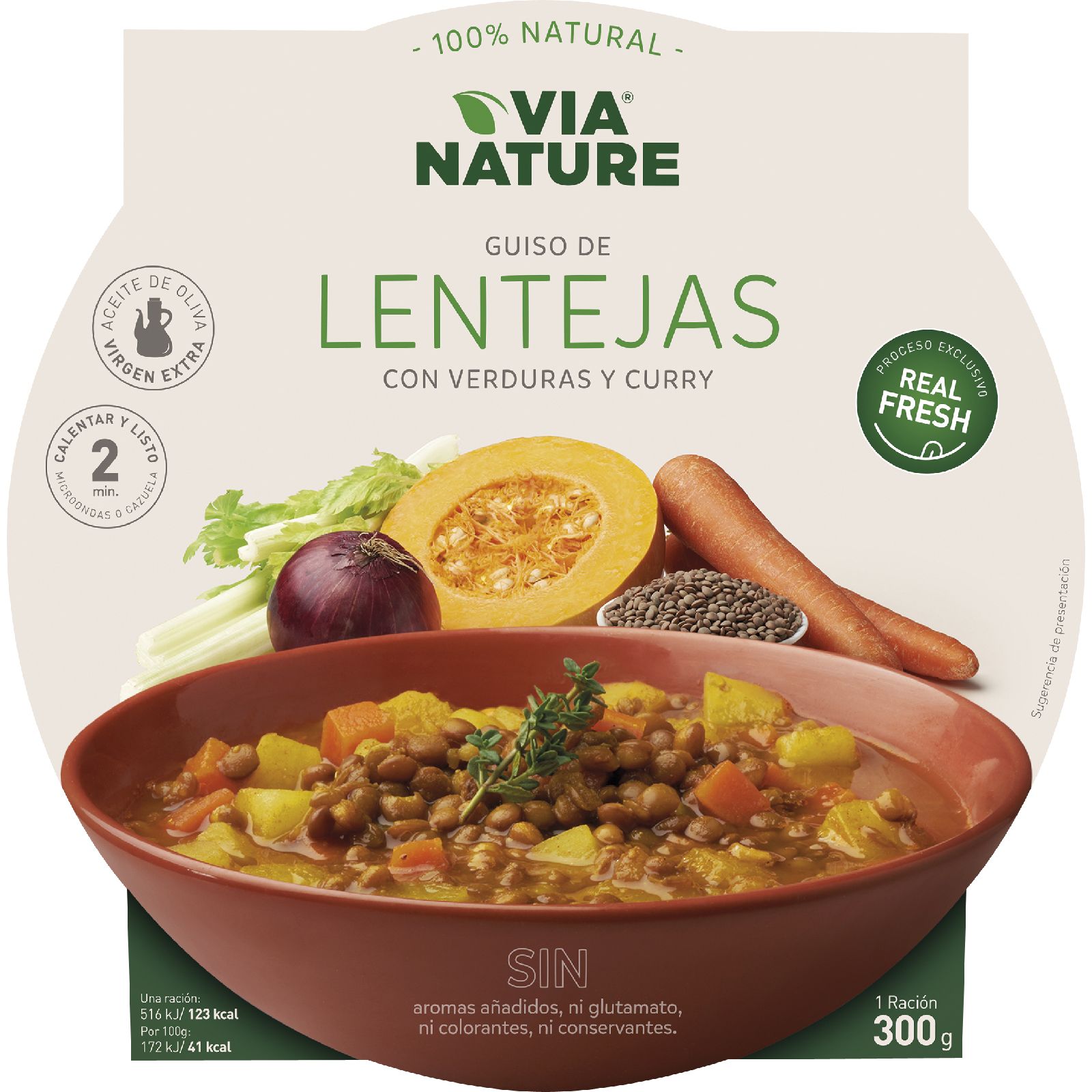 Guiso de Lentejas con Verduras y Curry