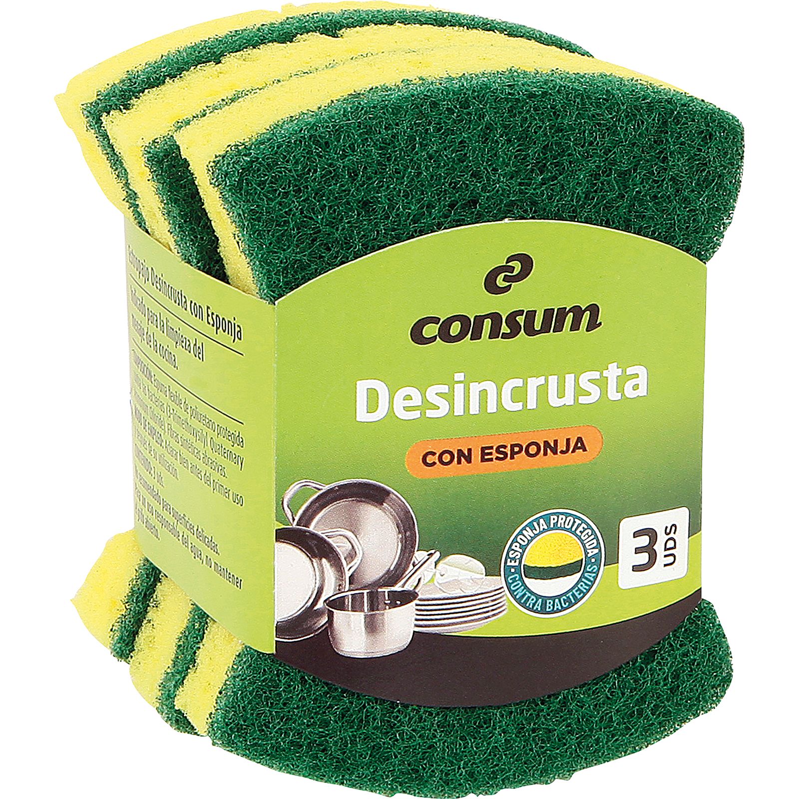 Estropajo con Esponja Suciedad Resistente
