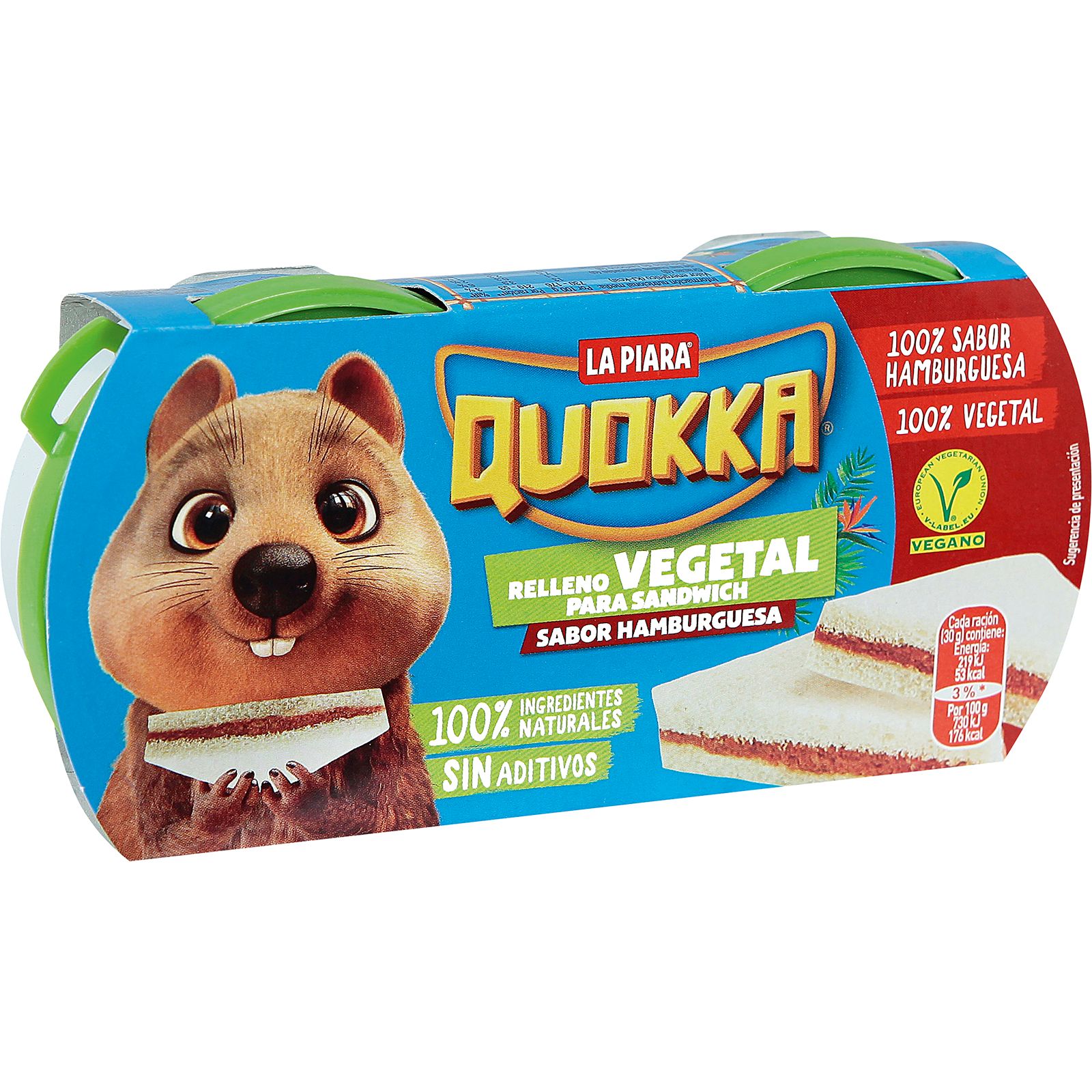 Quokka Sabor Burguer Relleno Vegetal Sandwich