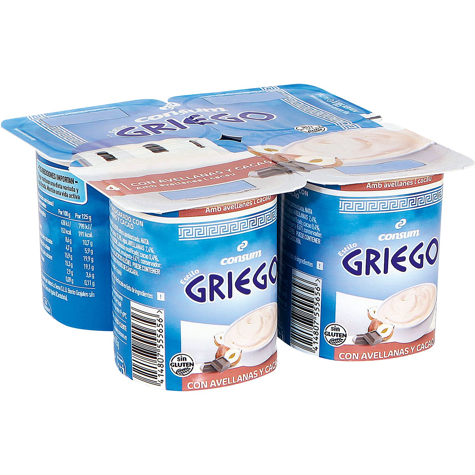 Yogur Griego Azucarado con Avellanas y Cacao