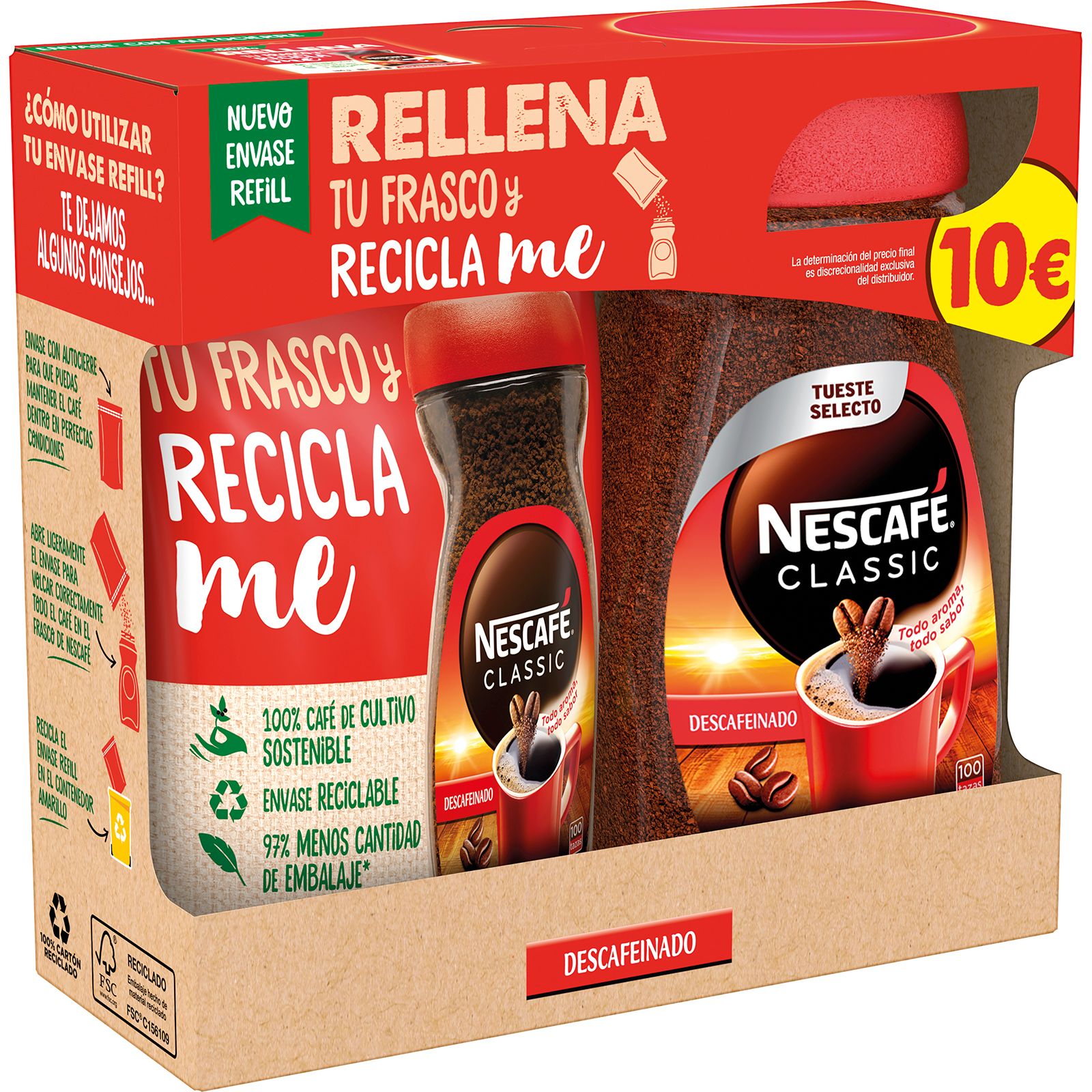 Café Soluble Descafeina más Doypack