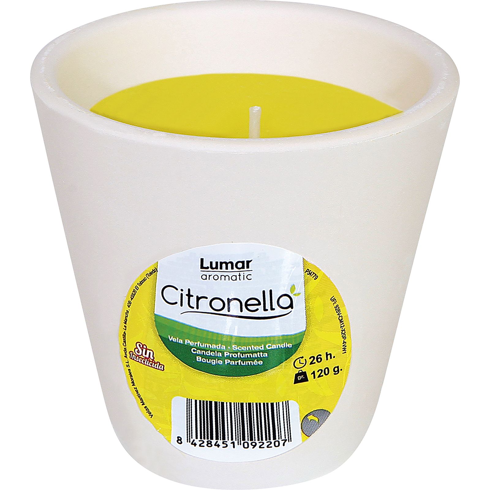 Maceta Cónica Blanca Citronella