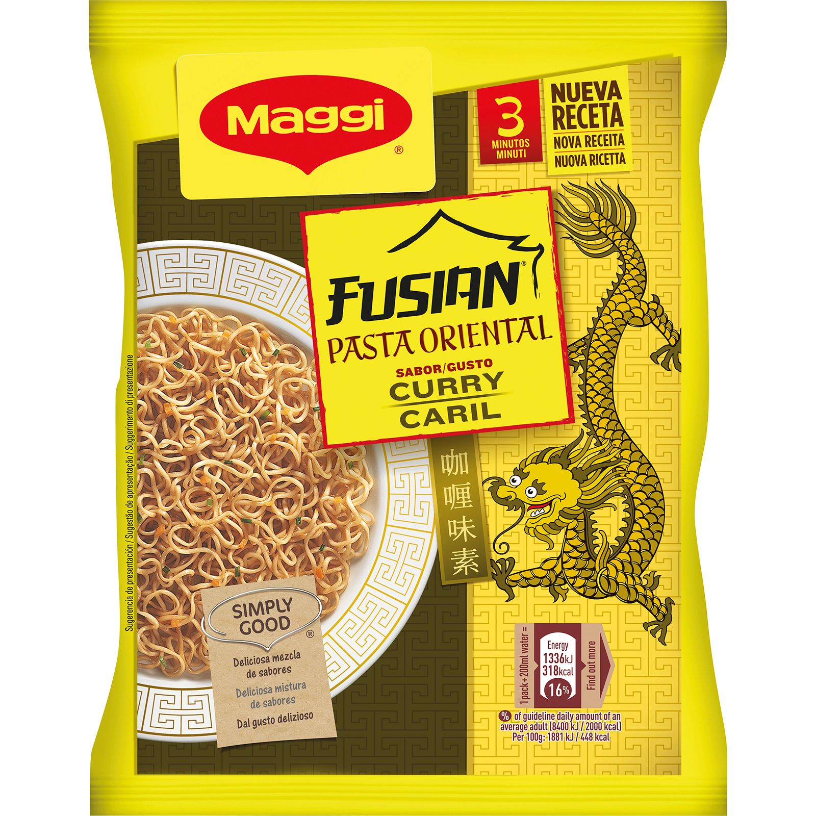 Fideos Orientales Sabor Curry