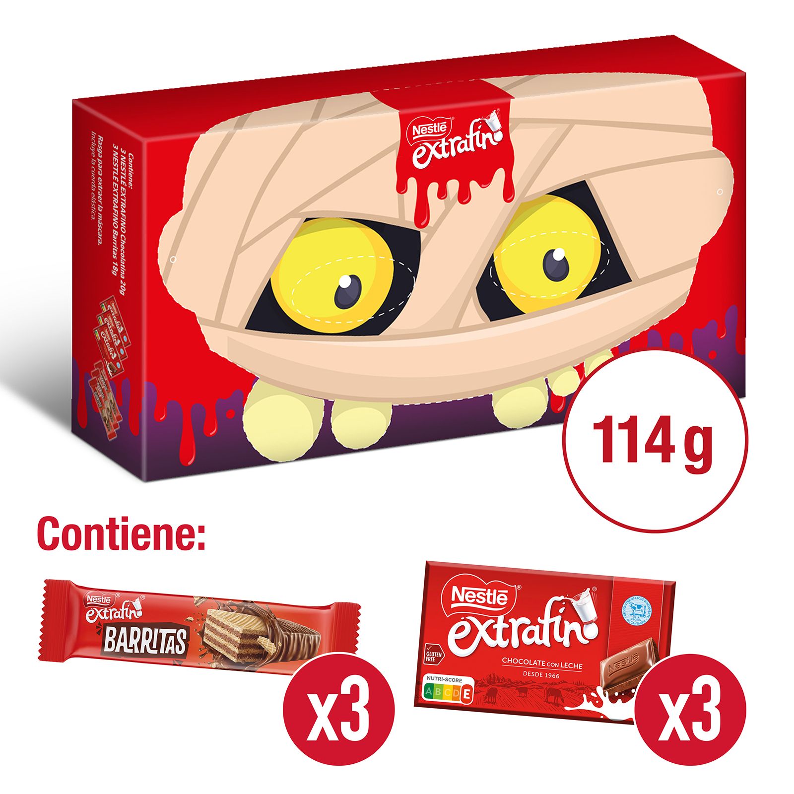 Lote Chocolate Extrafino Máscara Halloween