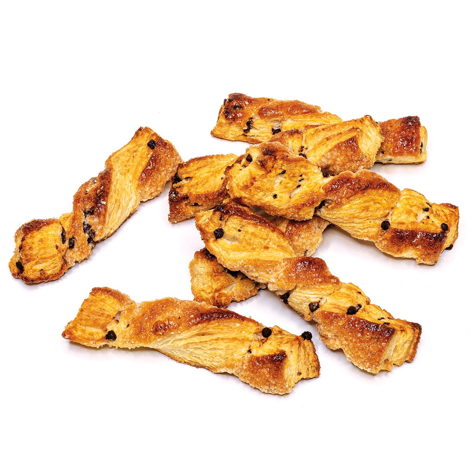 Lazos de Hojaldre con Pepitas de Chocolate