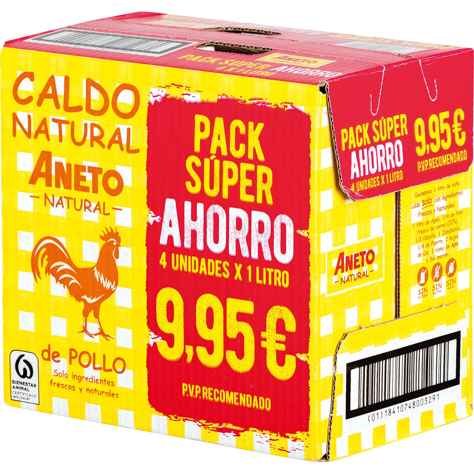 Caldo de Pollo Pack de 4