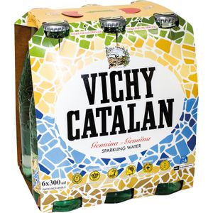 Agua Mineral con Gas Pack de 6 Vidrio VICHY