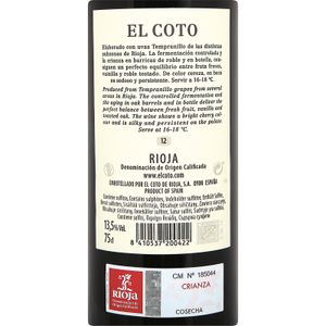 Vino Tinto Crianza D.O.Rioja