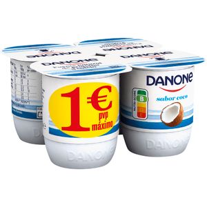 DANONE YOGUR SABOR COCO PACK 4X125GR - Básicos - Yogures - Lácteos