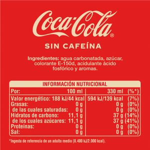 Refresco Cola Sin Cafeina Lata