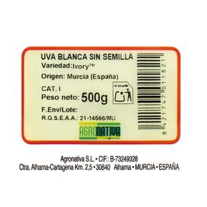 Segona imatge del producte Raïm Blanc Safata sense LLavors