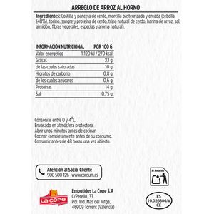 Preparado Arroz al Horno