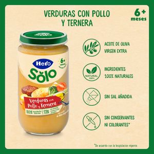 Tarrito Verduras con Pollo y Ternera
