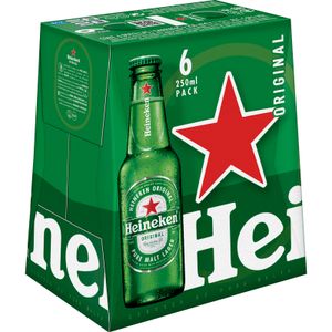 HEINEKEN Cerveza Holandesa Pack de 6 Botellas