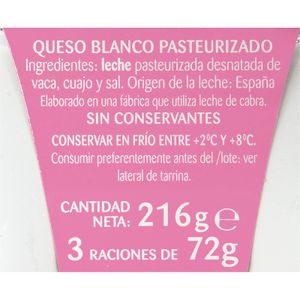 Queso Fresco 0% Pack de 3 Unidades