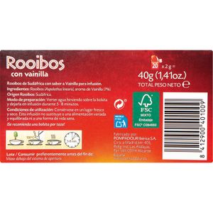 Rooibos con Vainilla 20 Bolsitas