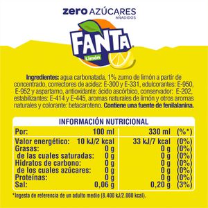Refresco Limón Zero Lata