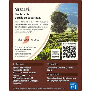 Café Soluble Natural 10 Sobres