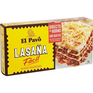 Lasaña Fácil Precocida Caja 18 Placas EL PAVO