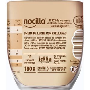 Crema de Leche y Avellanas Vaso Cristal