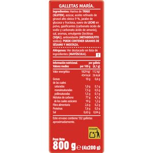 Galletas María Pack de 4