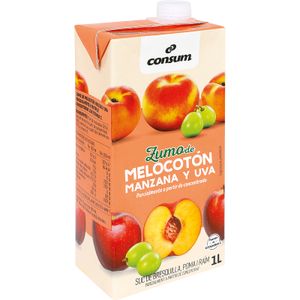 CONSUM Zumo Uva,Melocotón y Manzana Brik