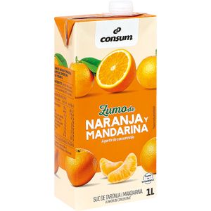 CONSUM Zumo Naranja-Mandarina Concentrado Brik