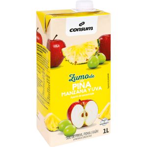 CONSUM Zumo Piña,Uva, Manzana Concentrado Brik