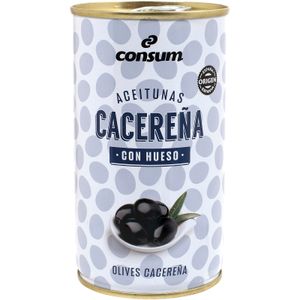 CONSUM Aceitunas Negras Hueso Lata
