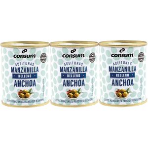 Aceitunas Rellenas de Anchoas Pack de 3