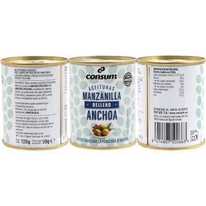 Aceitunas Rellenas de Anchoas Pack de 3