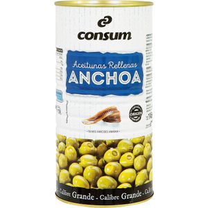 Aceitunas rellenas de anchoa 6 Botes x 600 gr Esc.