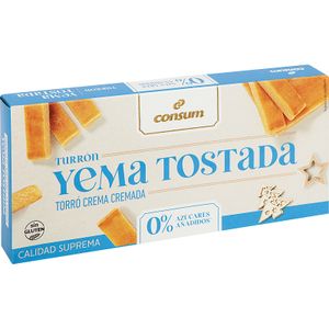 Turrón Yema Tostada sin Azúcar CONSUM