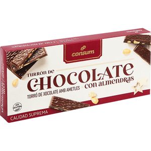 Turrón de Chocolate con Almendras CONSUM
