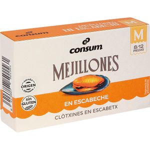 Imagen de Mejillones Gallegos Escabeche 8/12 Piezas