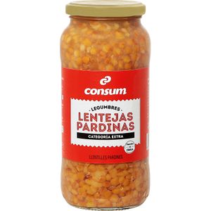 Imagen del producto Lenteja Pardina Cocida Frasco de la marca CONSUM