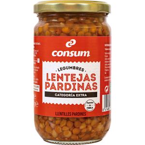 Primera imagen del producto Lenteja Pardina Cocida Frasco de la marca CONSUM
