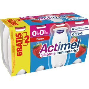 Actimel Líquido 0% Fresa Pack 6 Unidades