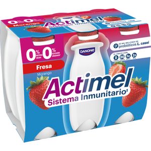 Actimel Líquido 0% Fresa Pack 6 Unidades